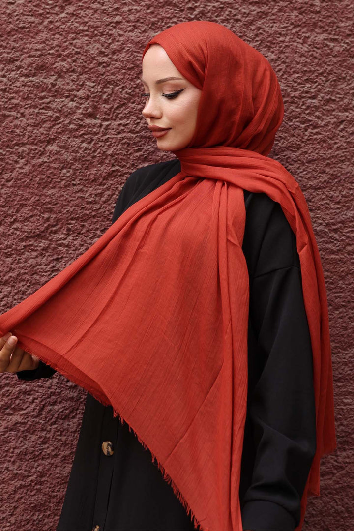 BNG Women Pamuklu Şal Kiremit H101  - Brighton