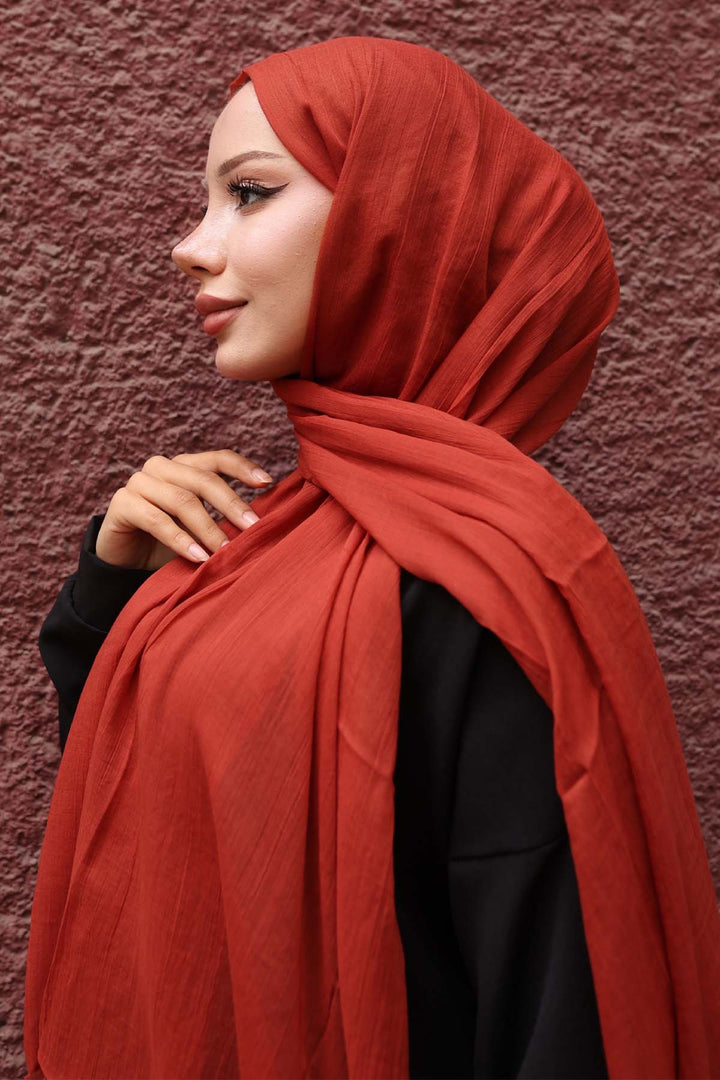 BNG Women Pamuklu Şal Kiremit H101  - Brighton