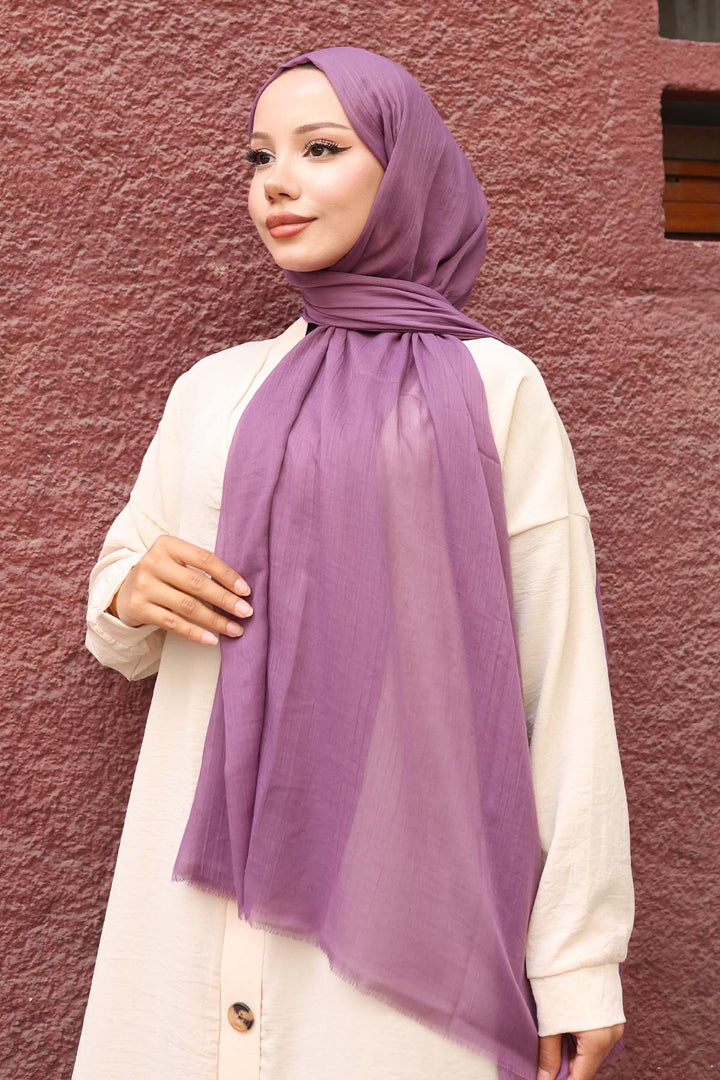 BNG Women Pamuklu Şal Mor H101  - Edgware