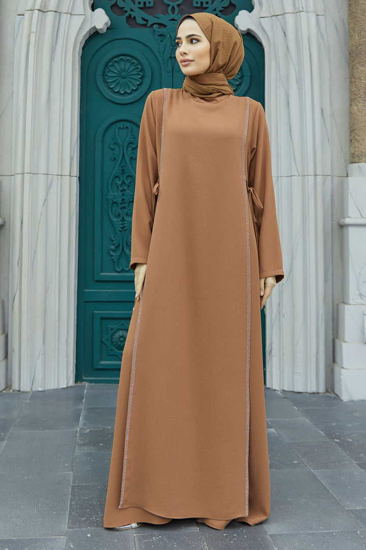 ZRF Women Side Tie Dress - Camel - Montpellier