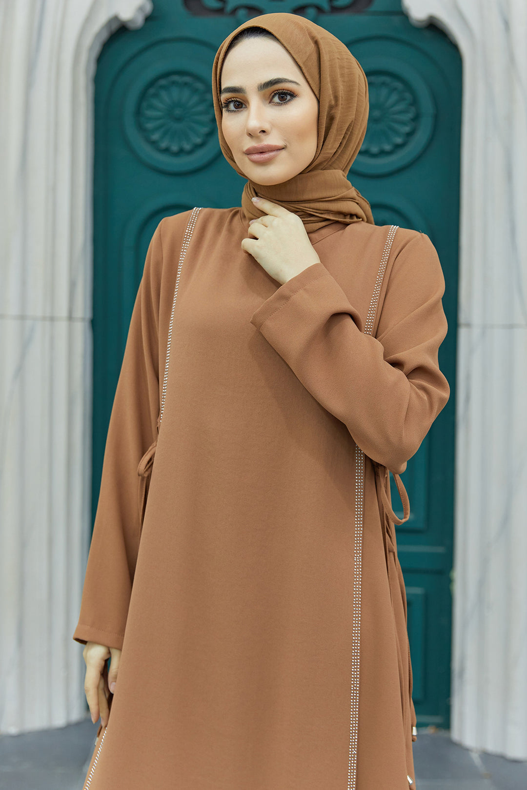 ZRF Women Side Tie Dress - Camel - Montpellier