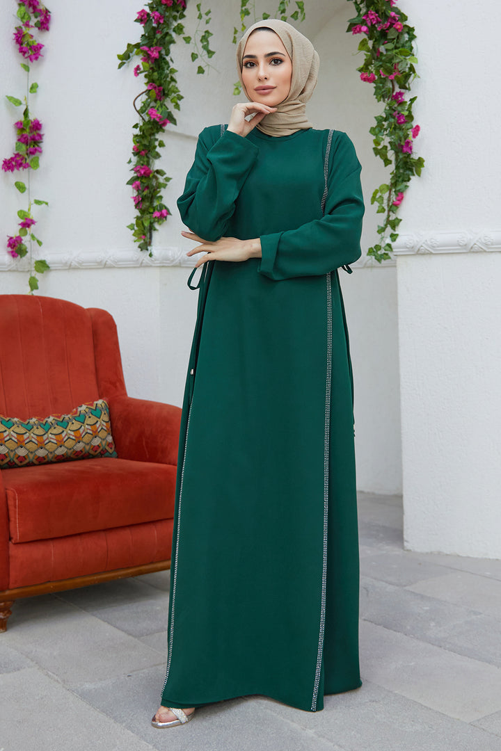 ZRF Women Side-Tied Dress - Emerald - Dülmen