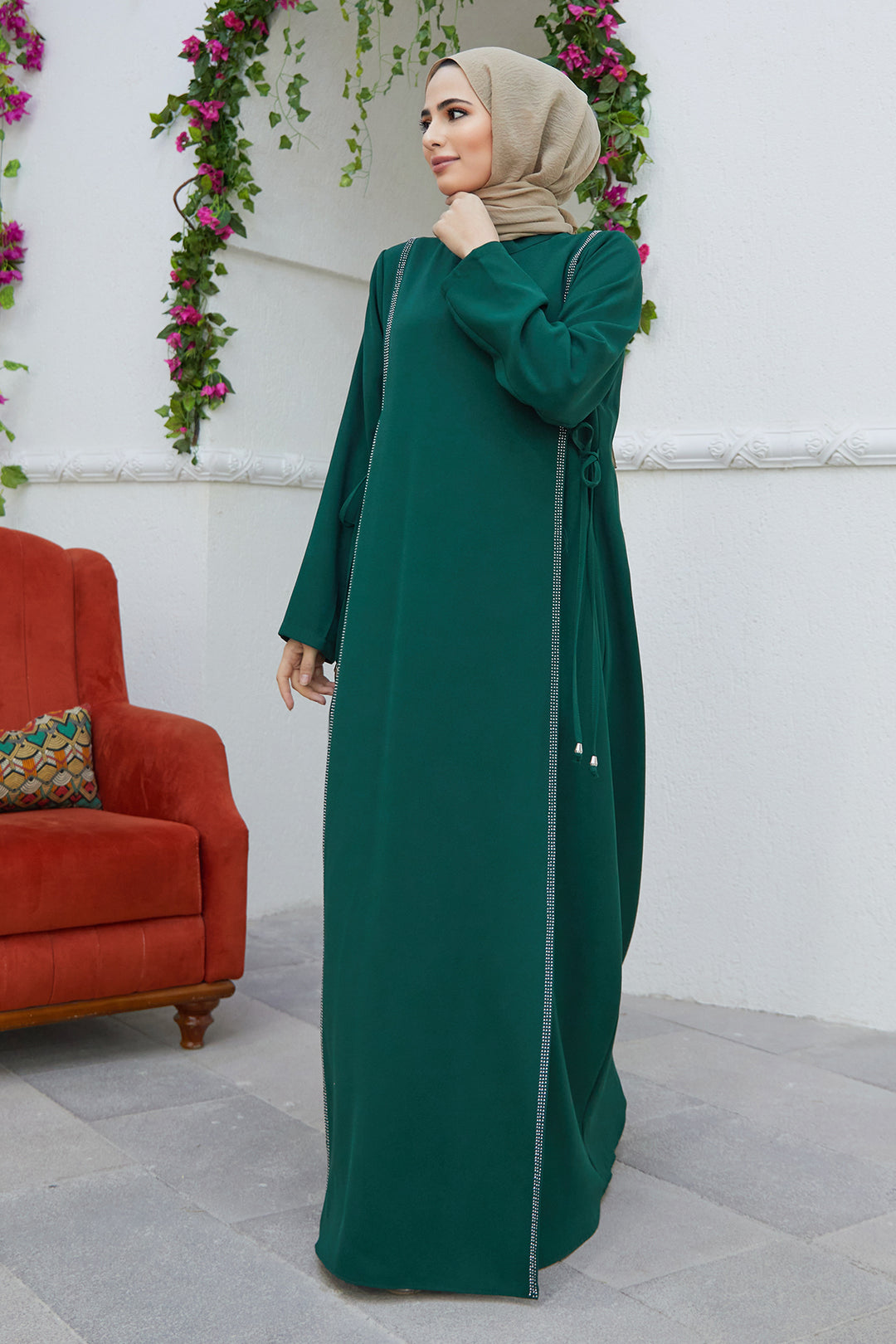 ZRF Women Side-Tied Dress - Emerald - Dülmen