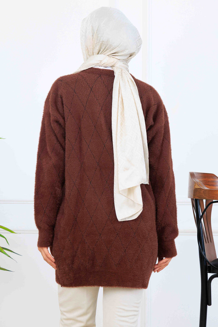 BNG Women Stone-Detailed Knit Tunic S3008 Brown - Perth