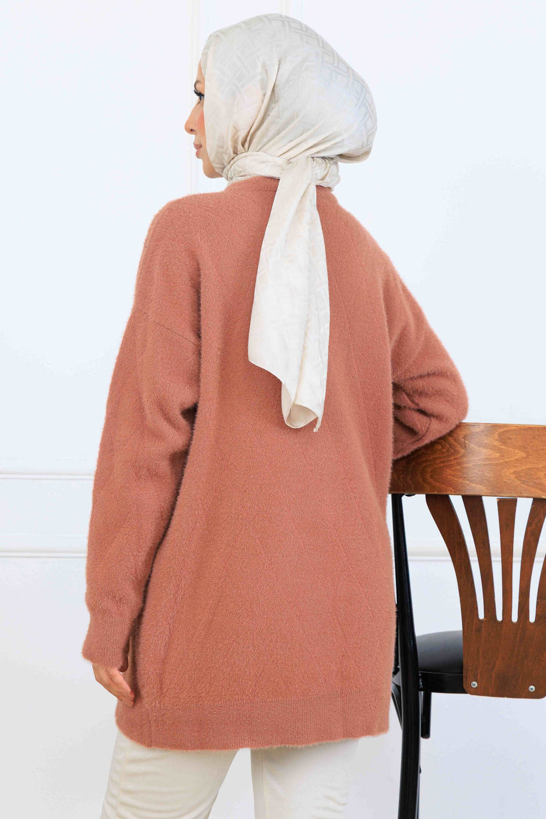 BNG Women Taş Detaylı Triko Tunik S3008 Gül - Puteaux