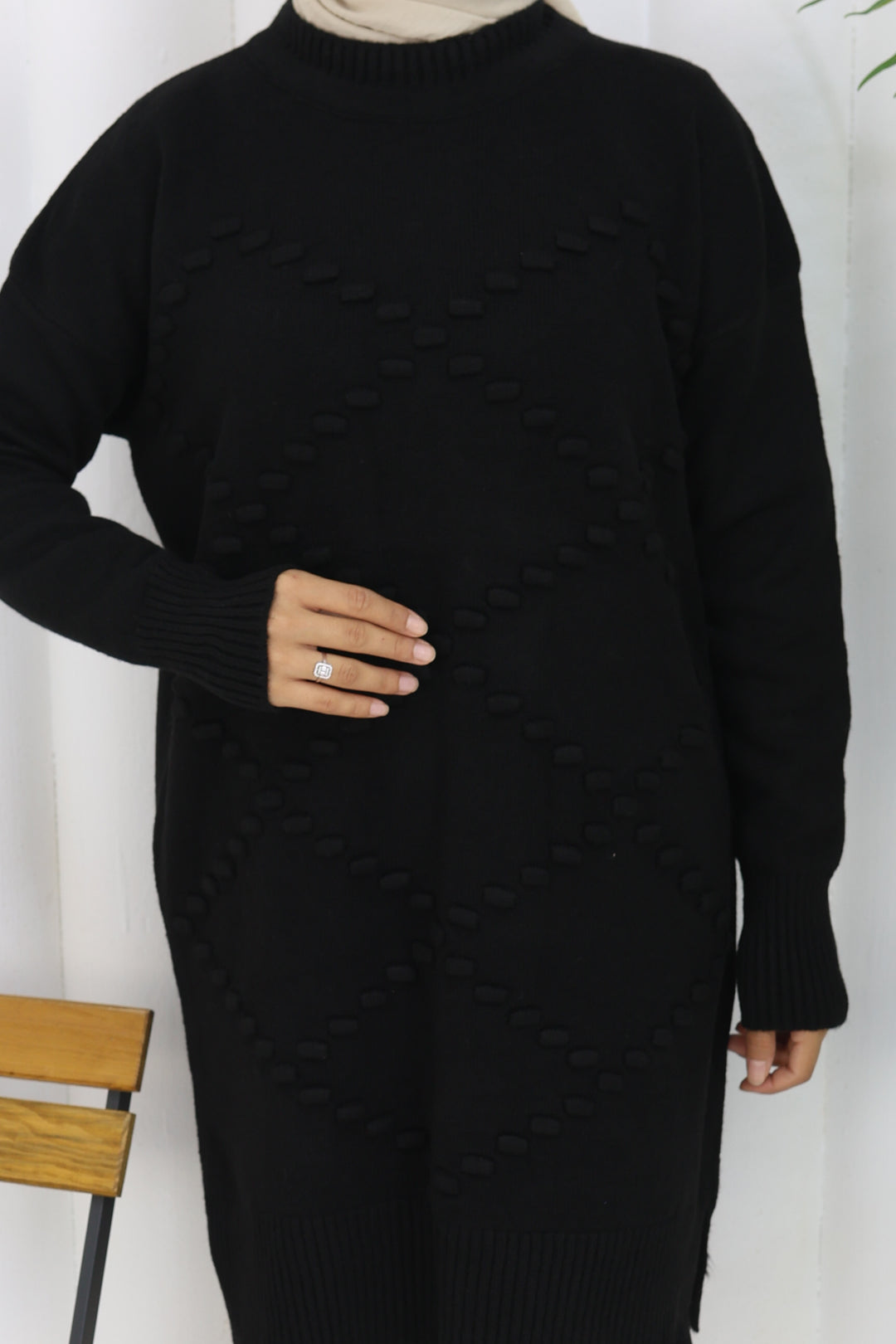 BNG Women Triko Kazak S3019 Siyah - Bazal’tove