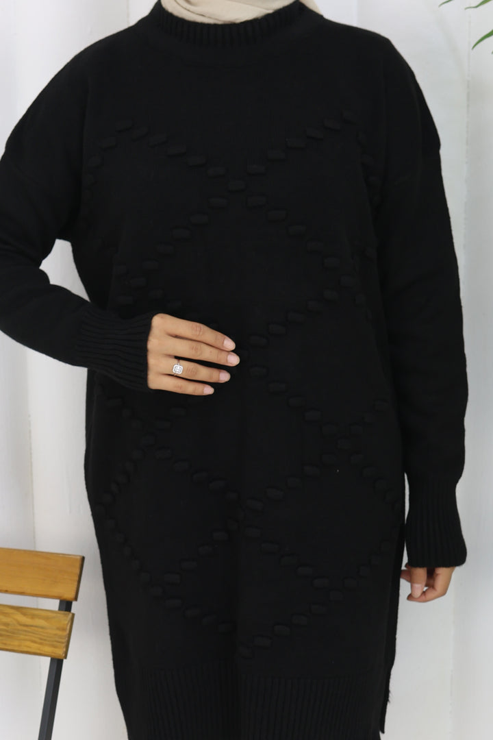 BNG Women Triko Kazak S3019 Siyah - Bazal’tove