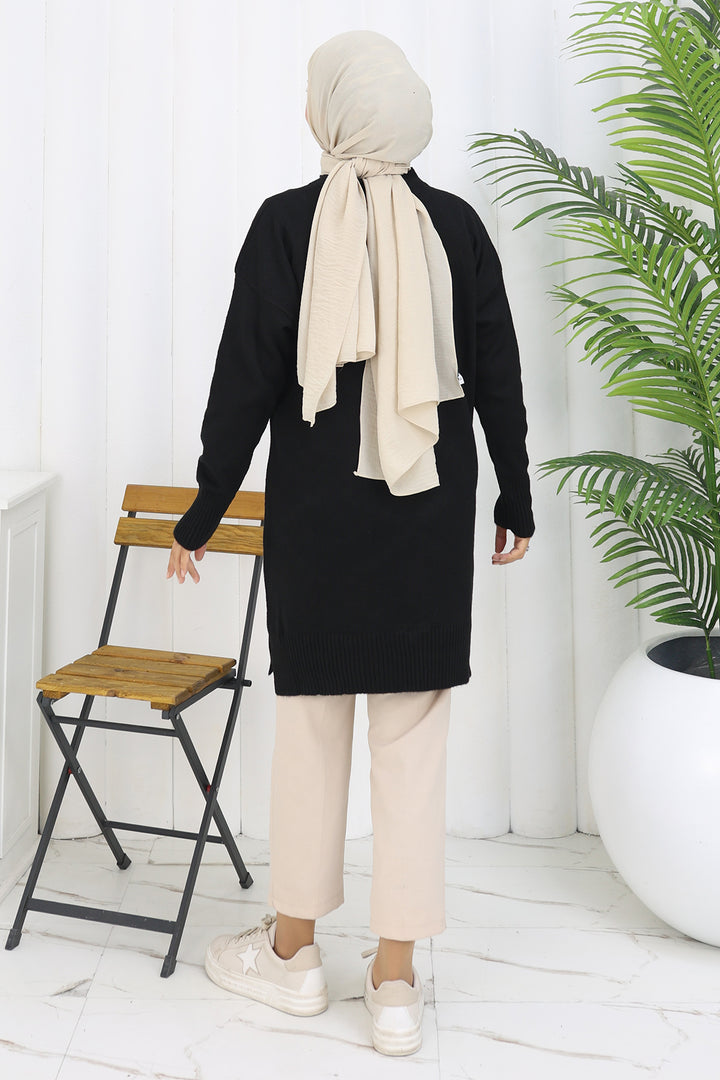 BNG Women Triko Kazak S3019 Siyah - Bazal’tove