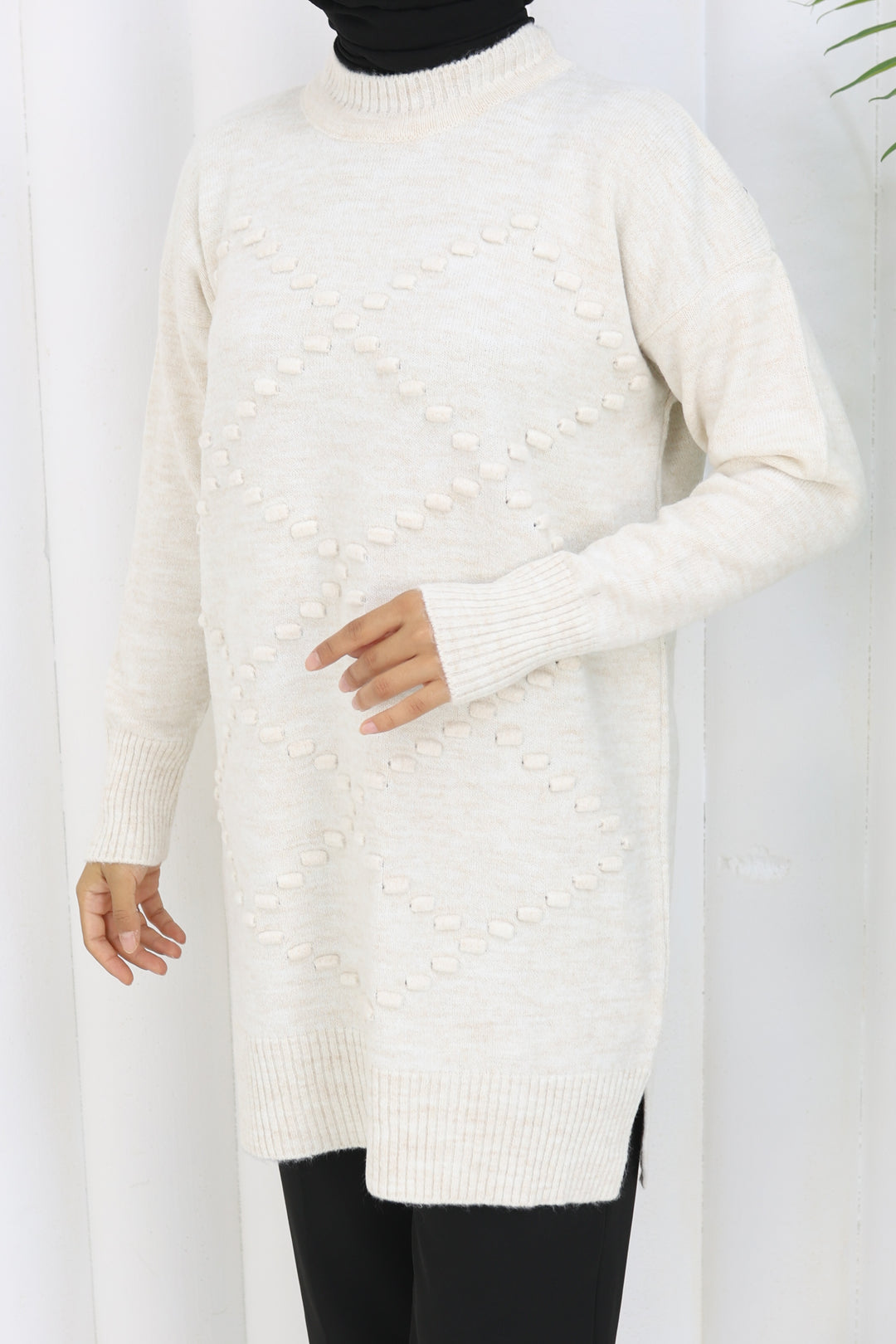 BNG Women Triko Kazak S3019 Taş Rengi - Mascouche