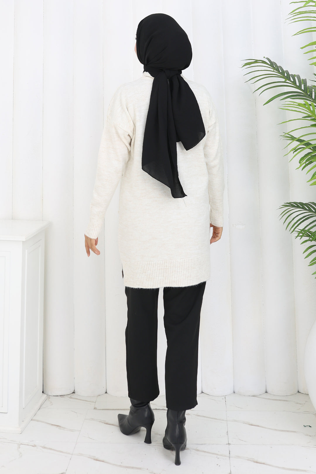 BNG Women Triko Kazak S3019 Taş Rengi - Mascouche