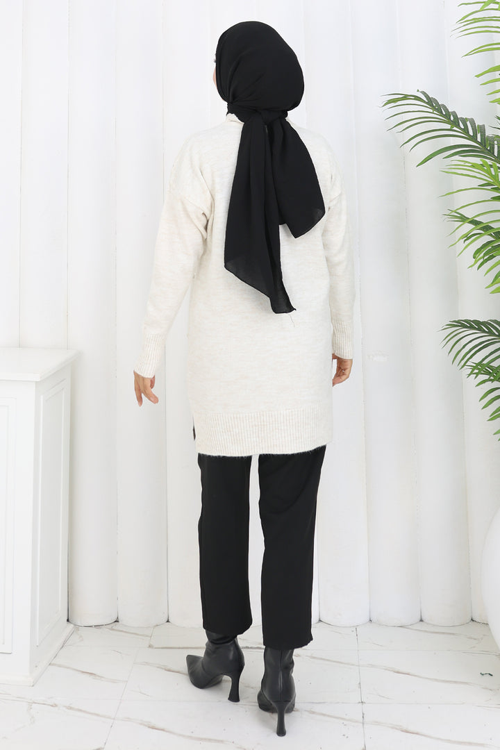 BNG Women Triko Kazak S3019 Taş Rengi - Mascouche