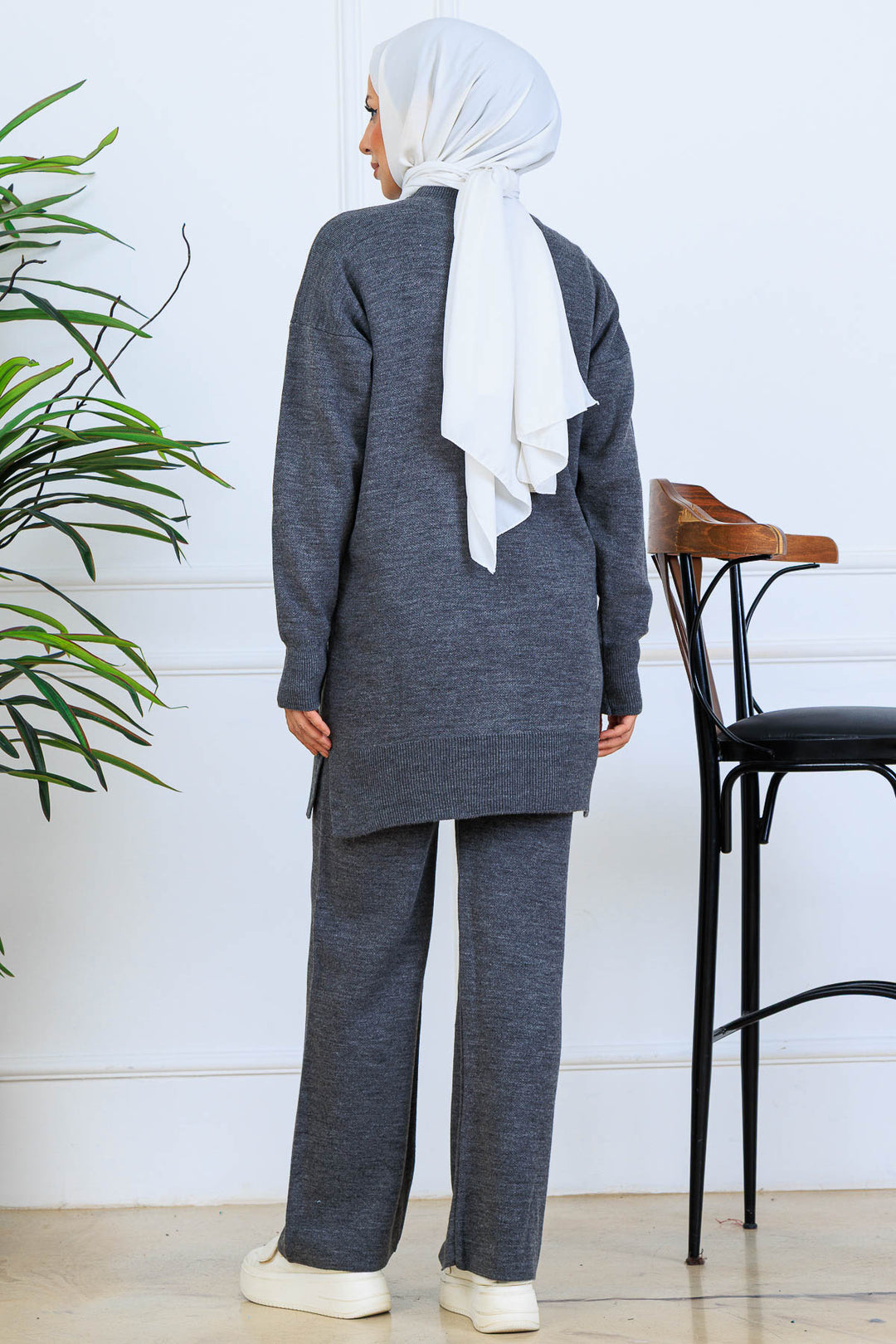 BNG Women Floral Knit Set S1006 Anthracite - Sault Ste. Marie