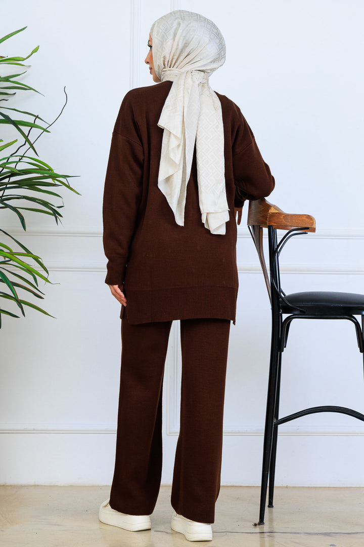 BNG Women Floral Knit Set S1006 Brown - Torrance