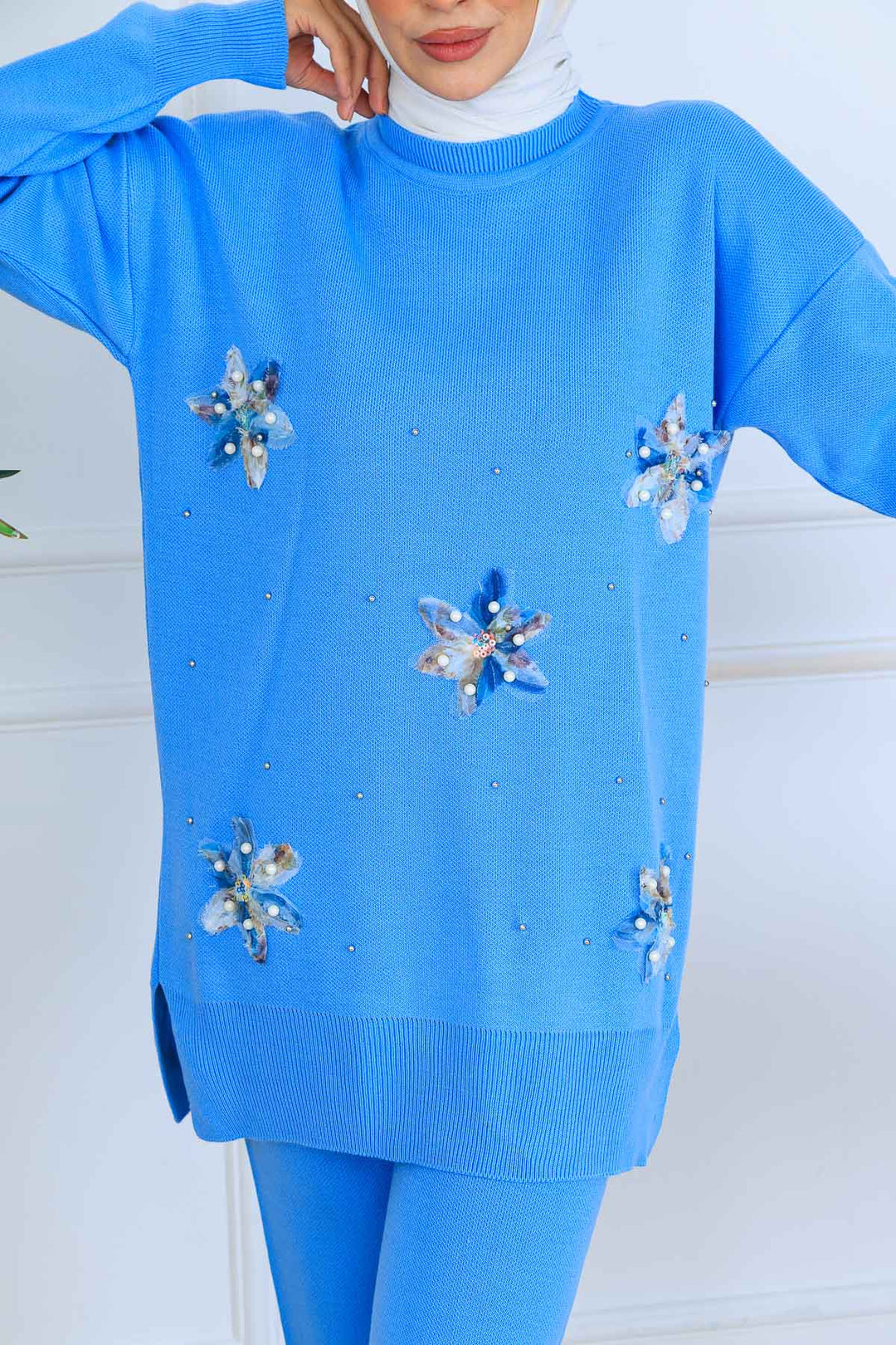 BNG Women Floral Knit Set S1006 Blue - Cedar Falls