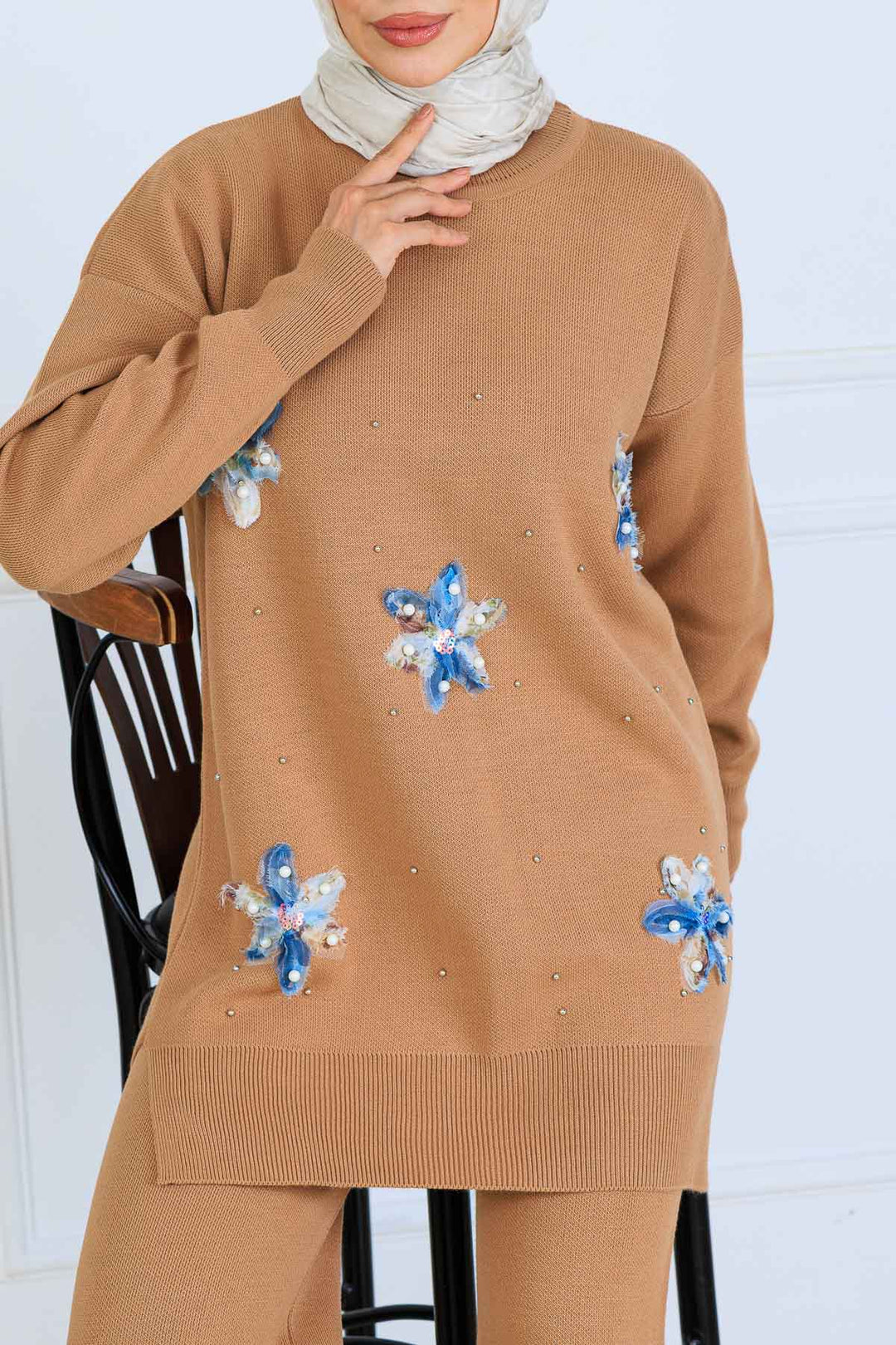 BNG Women Floral Knit Set S1006 Mink - Belleville