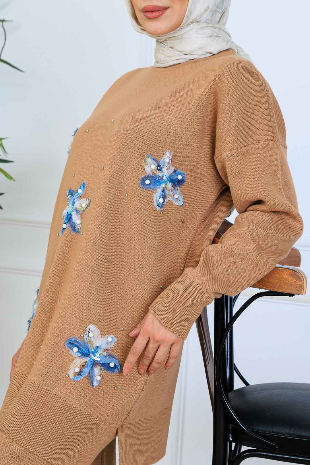 BNG Women Floral Knit Set S1006 Mink - Belleville