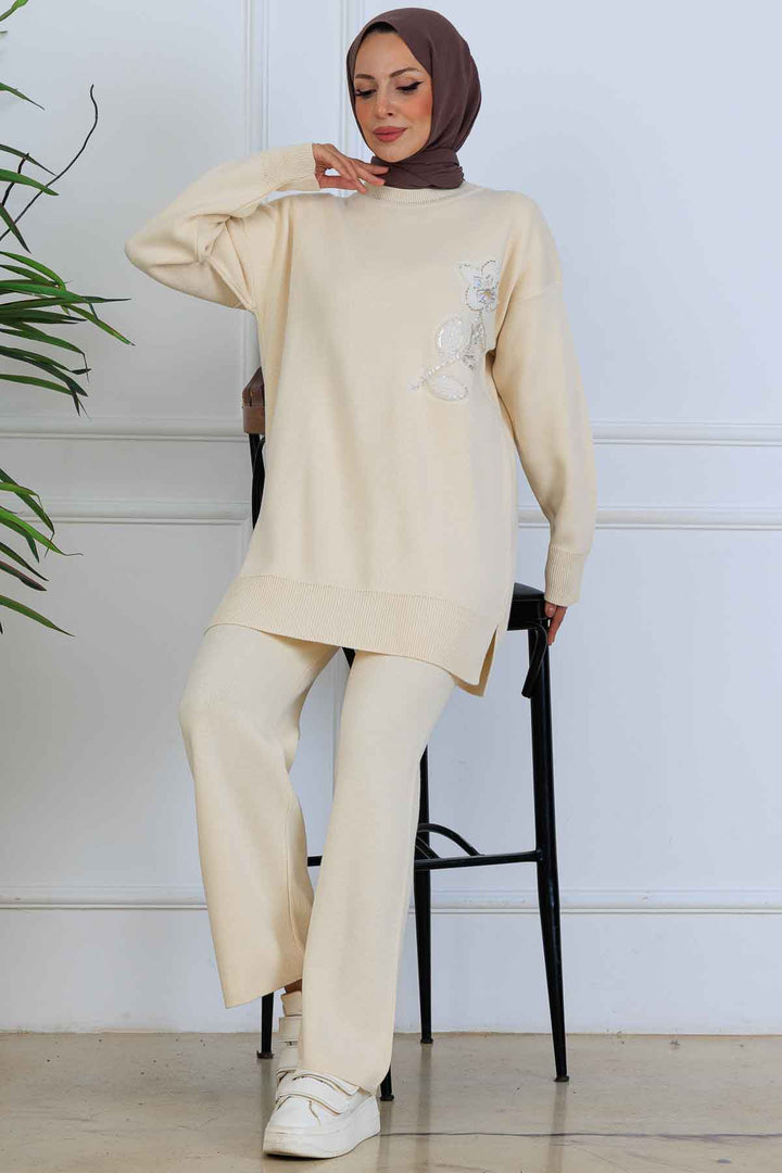 BNG Women Processing Detail Knit Set S1067 Stone Color - Graz