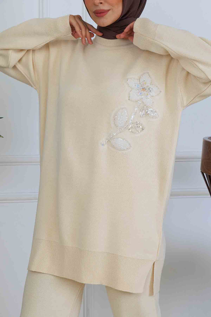 BNG Women Processing Detail Knit Set S1067 Stone Color - Graz