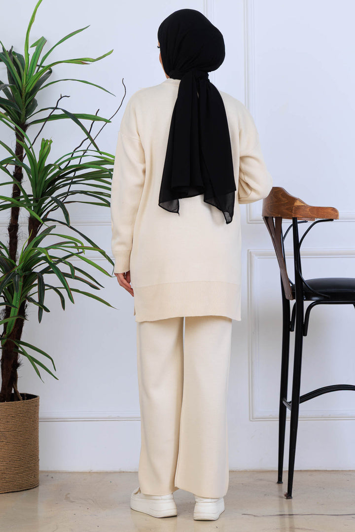 BNG Women Bow Detail Knit Set S1106 Stone Color - Paderborn