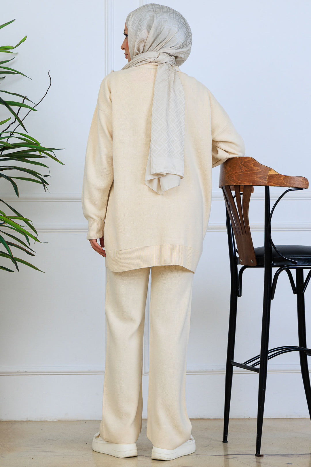 BNG Women Floral Knit Cardigan Set S1001 Stone Color - Essen