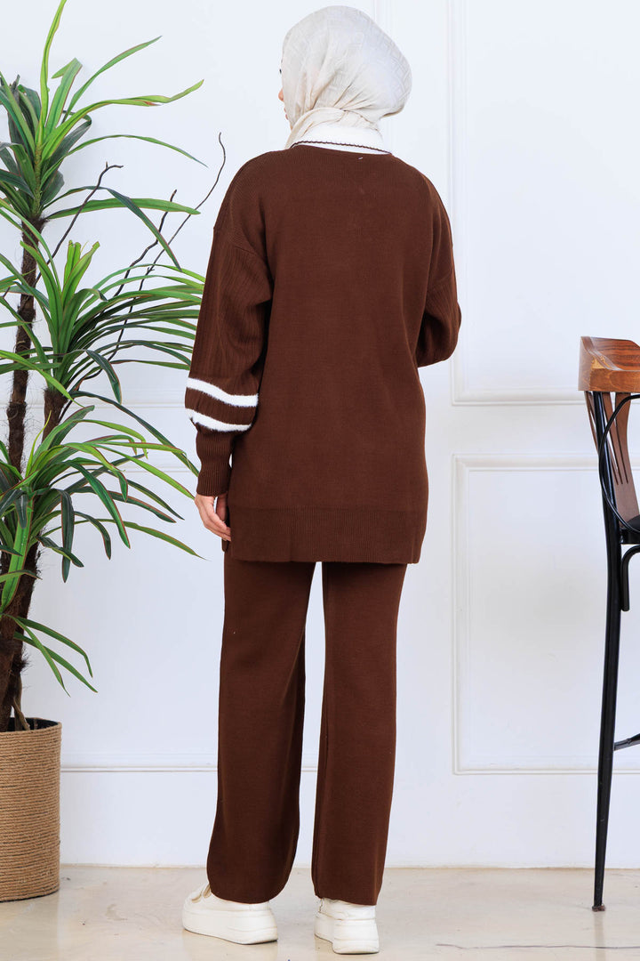 BNG Women Stone-embellished Knit Set S1009 Brown - Annapolis