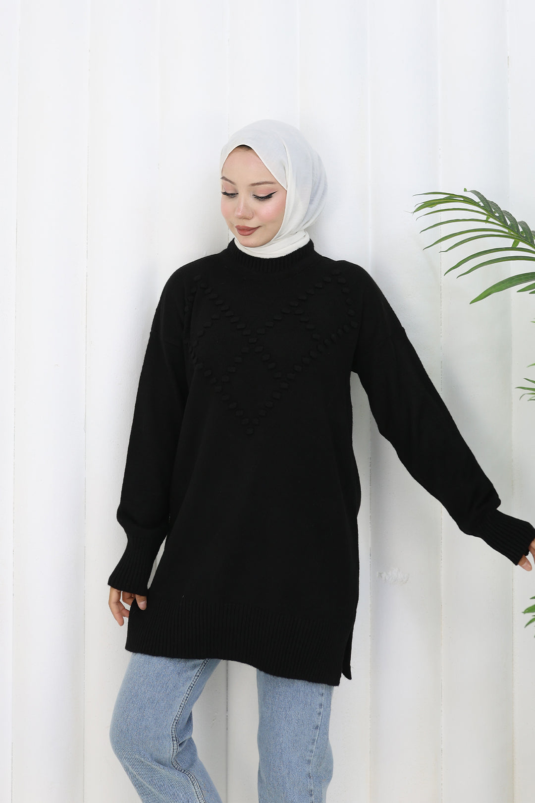 BNG Women Pom-pom Sweater S3023 Black - Lincoln Park