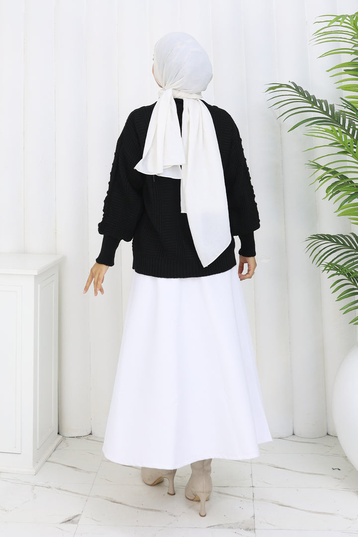 BNG Women Ponponlu Triko Hırka S4002 Siyah - Beverly