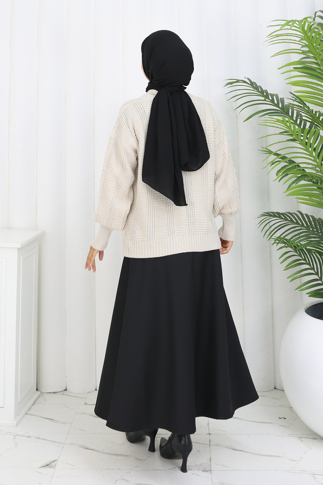 BNG Women Pom-pom Knit Cardigan S4002 Stone Color - Crawley