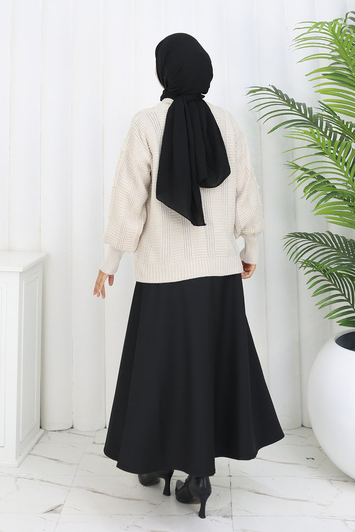 BNG Women Pom-pom Knit Cardigan S4002 Stone Color - Crawley