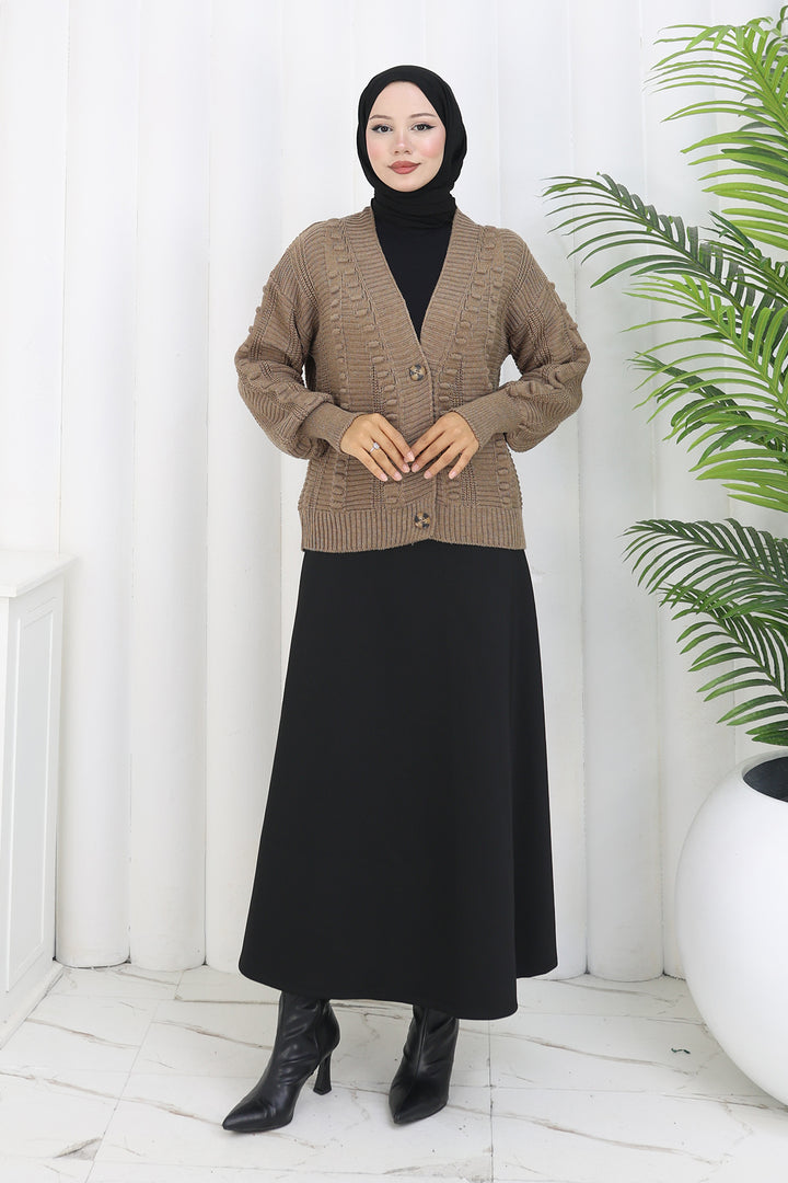 BNG Women Ponponlu Triko Hırka S4002 Vizon - Torrejón de Ardoz