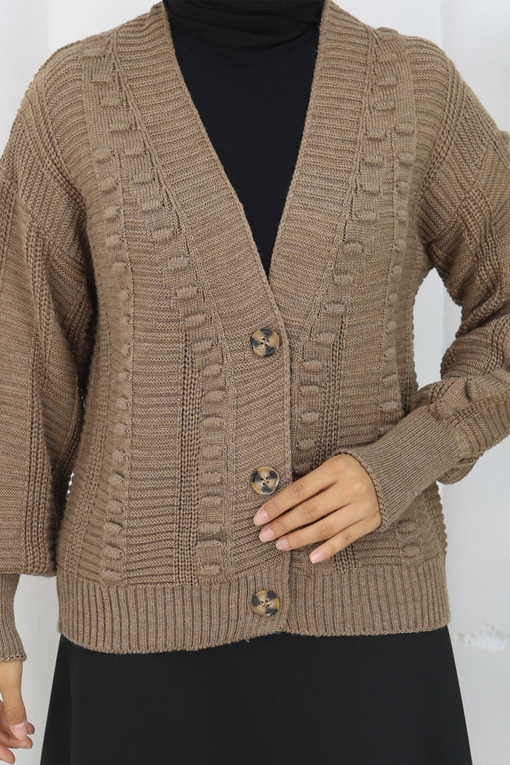 BNG Women Ponponlu Triko Hırka S4002 Vizon - Torrejón de Ardoz