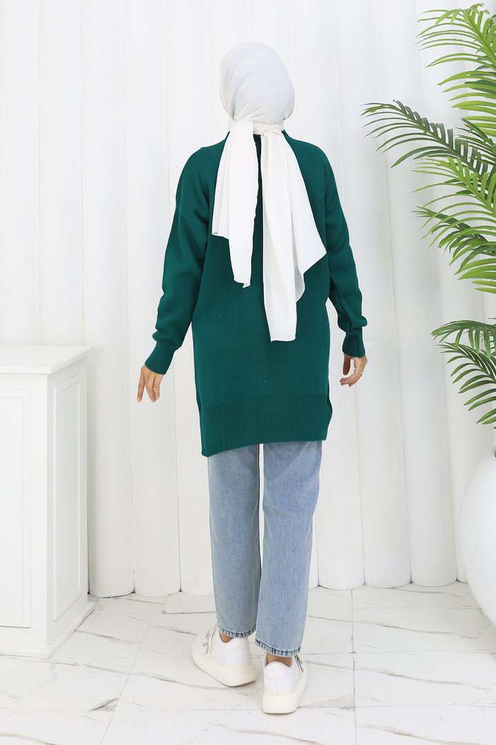 BNG Women Floral Knit Tunic S3010 Emerald Green - Troy