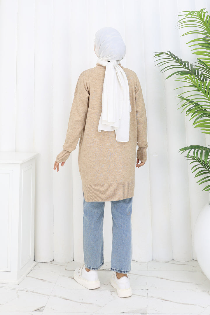 BNG Women Patterned Knit Tunic S3027 Mink - Caserta