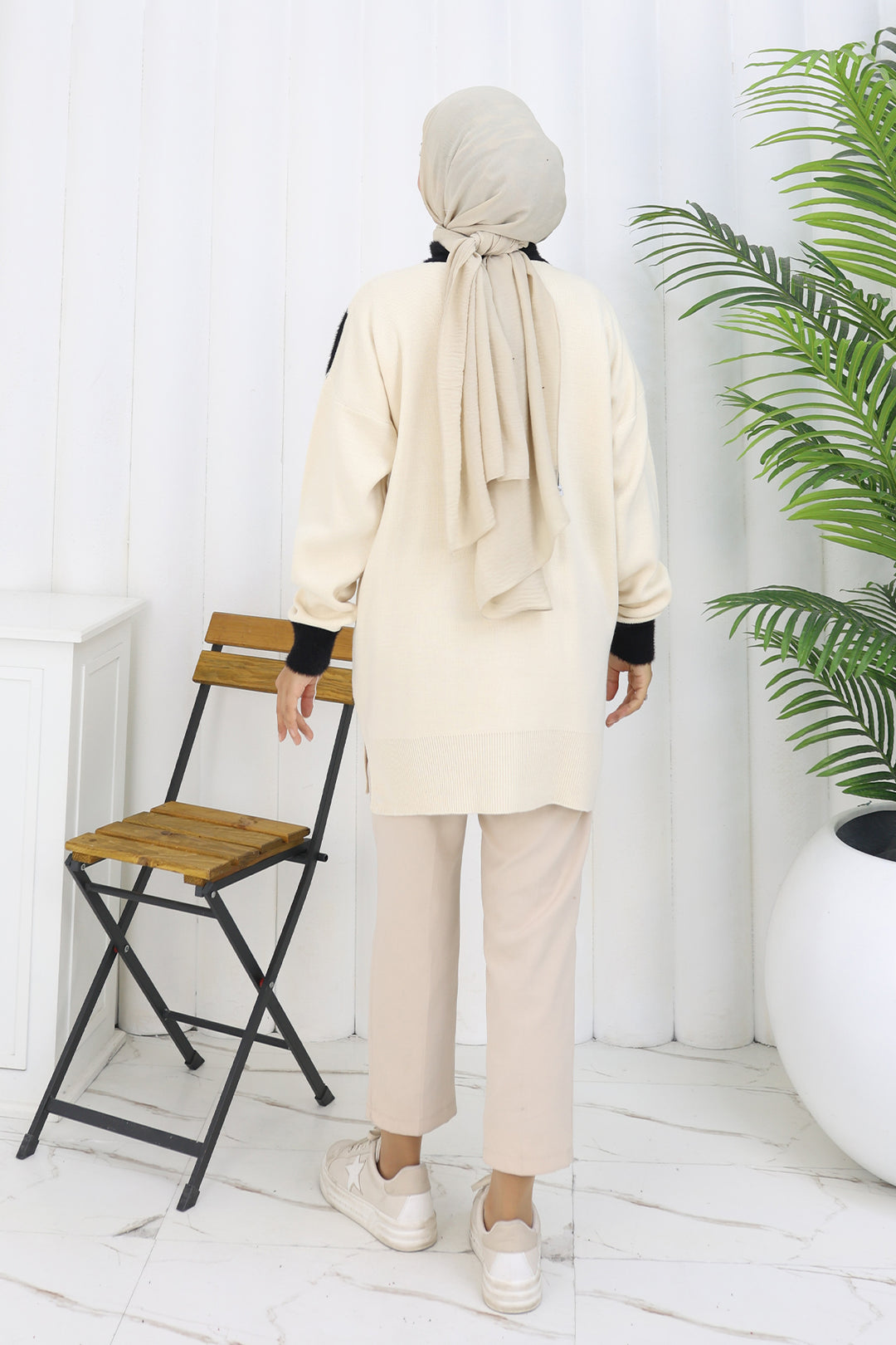 BNG Women Patterned Knit Tunic S3017 Stone Color - Morelia