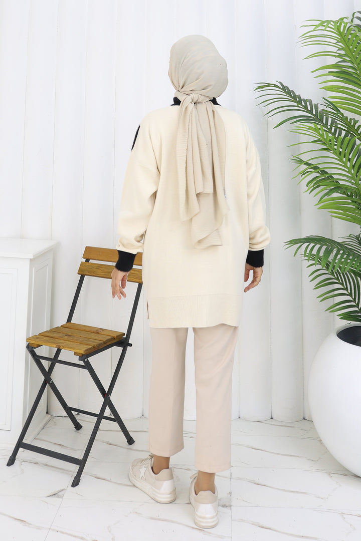 BNG Women Patterned Knit Tunic S3017 Stone Color - Morelia