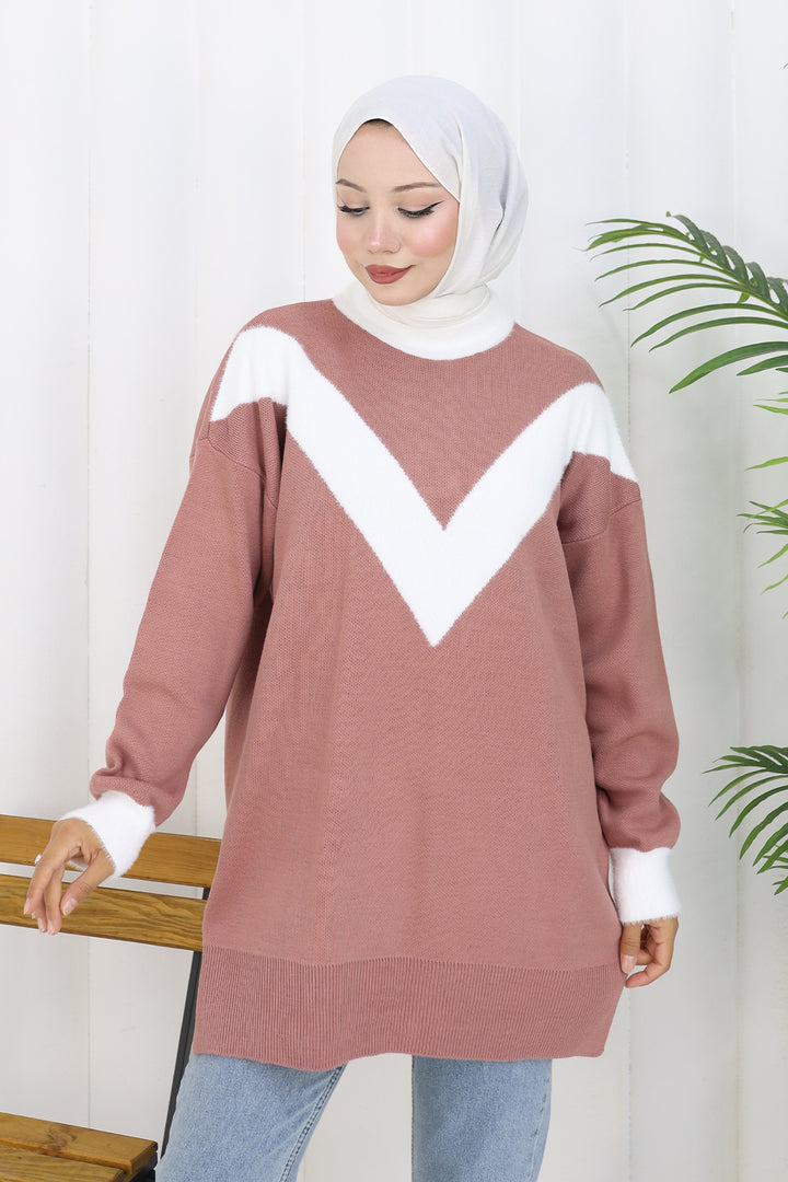 BNG Women Patterned Knit Tunic S3017 Rose - Hanau