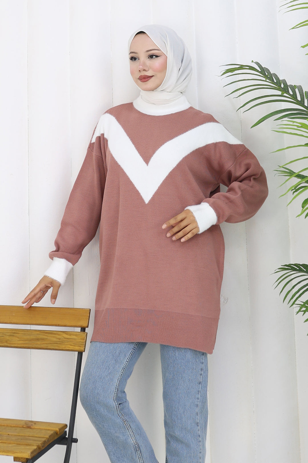 BNG Women Patterned Knit Tunic S3017 Rose - Hanau