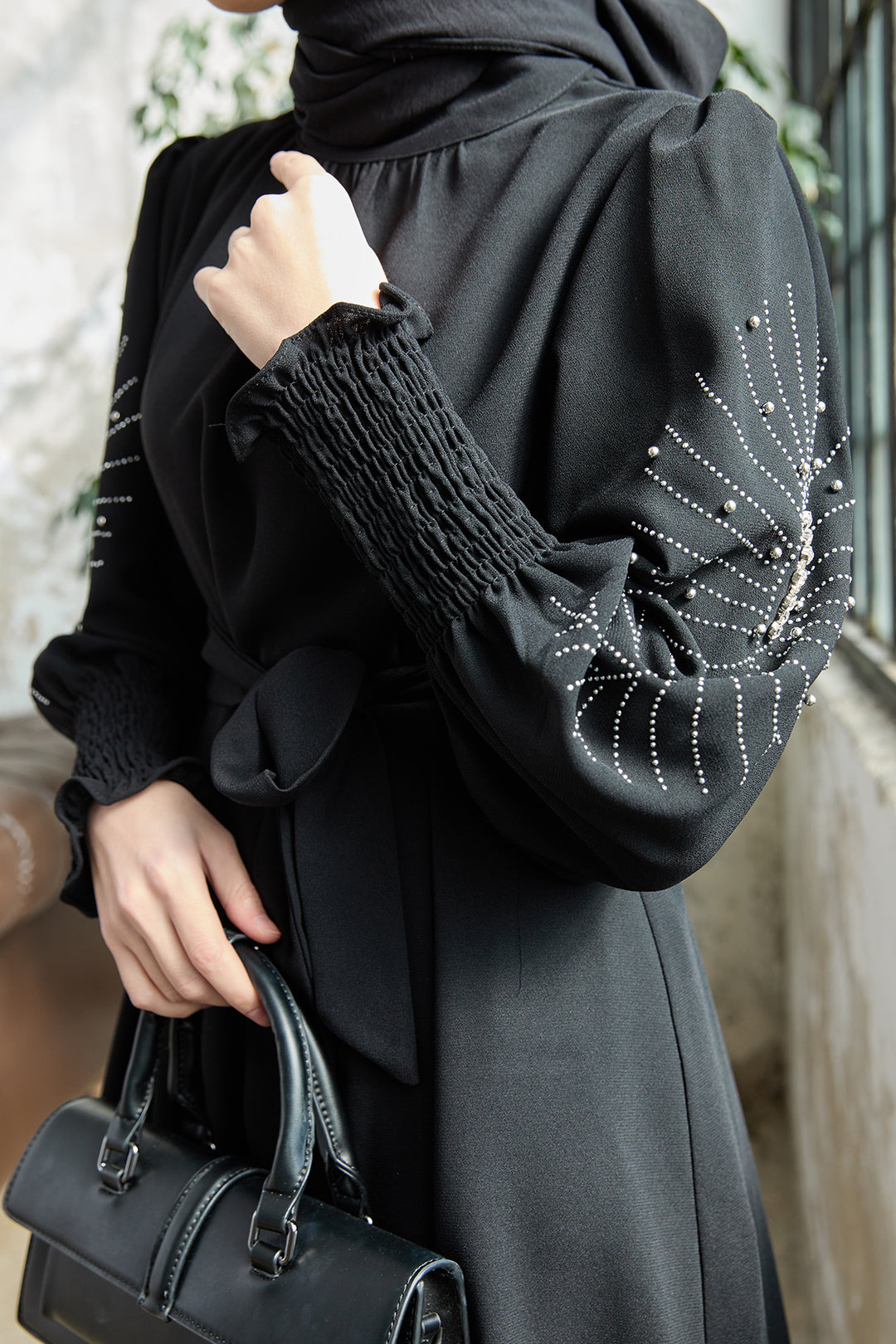 ZRF Women Stone-Embroidered Sleeve Set - Black - Evansville
