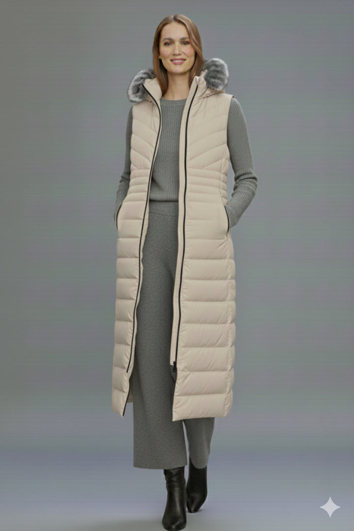 BNG Women Long Inflatable Vest K9184 Beige - Perth