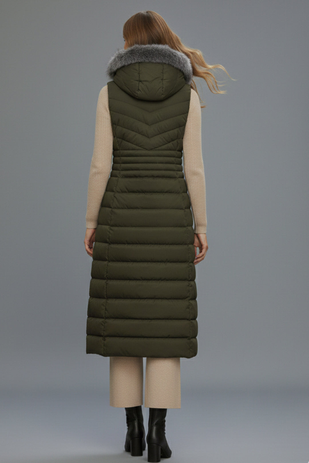 BNG Women Long Inflatable Vest K9184 Khaki - Prescott Valley