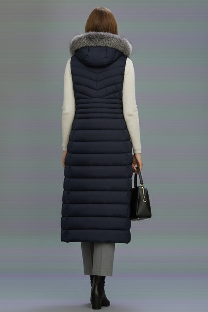 BNG Women Long Inflatable Vest K9184 Navy - Novara