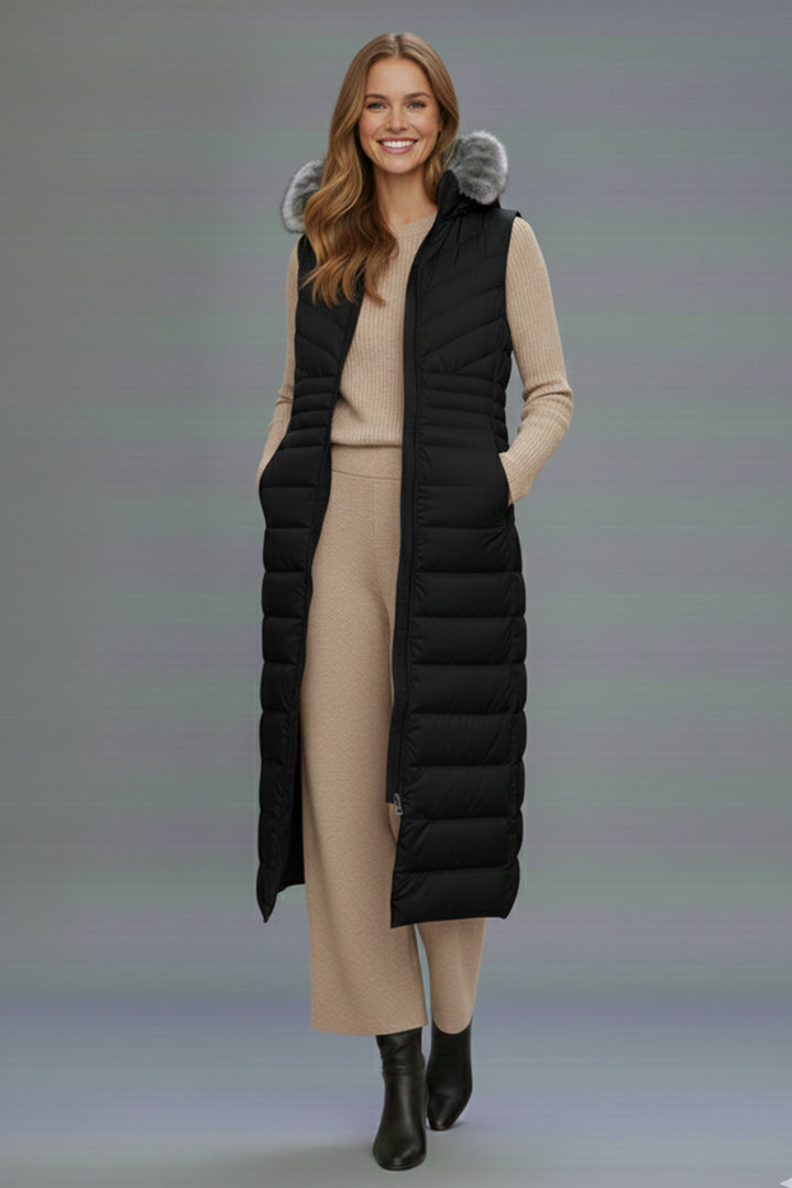 BNG Women Long Inflatable Vest K9184 Black - Derry