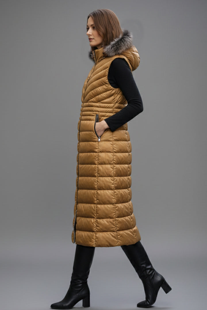 BNG Women Long Inflatable Vest K9184 Brown - Nogales