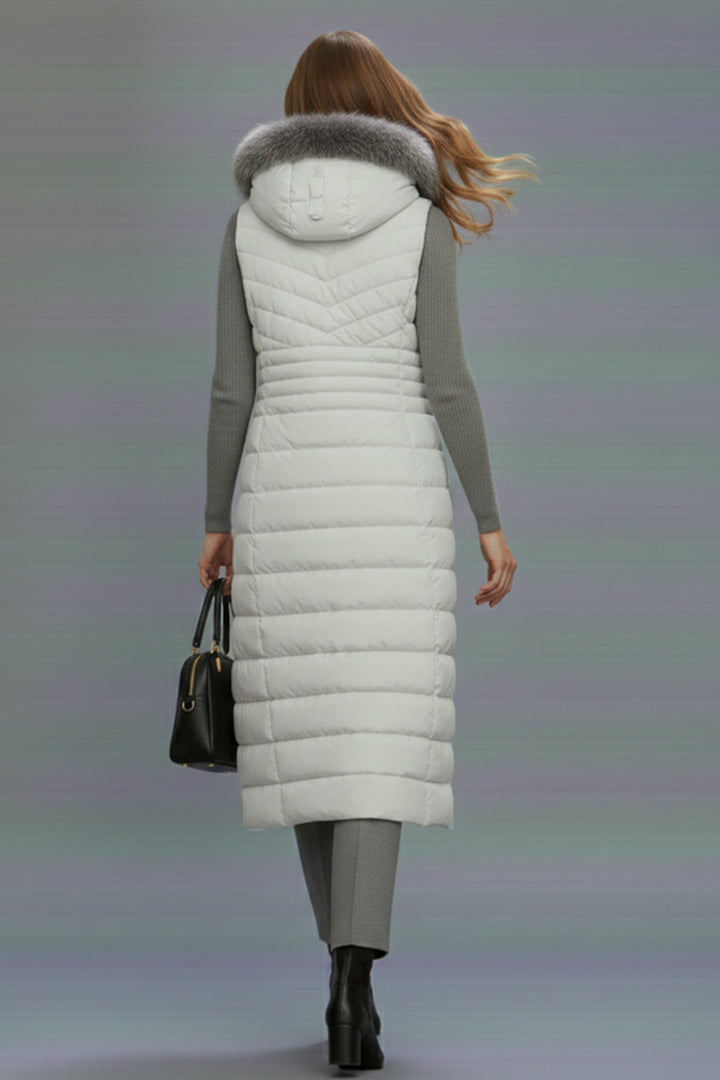 BNG Women Uzun Şişme Yelek K9184 Taş Rengi - Santa Monica