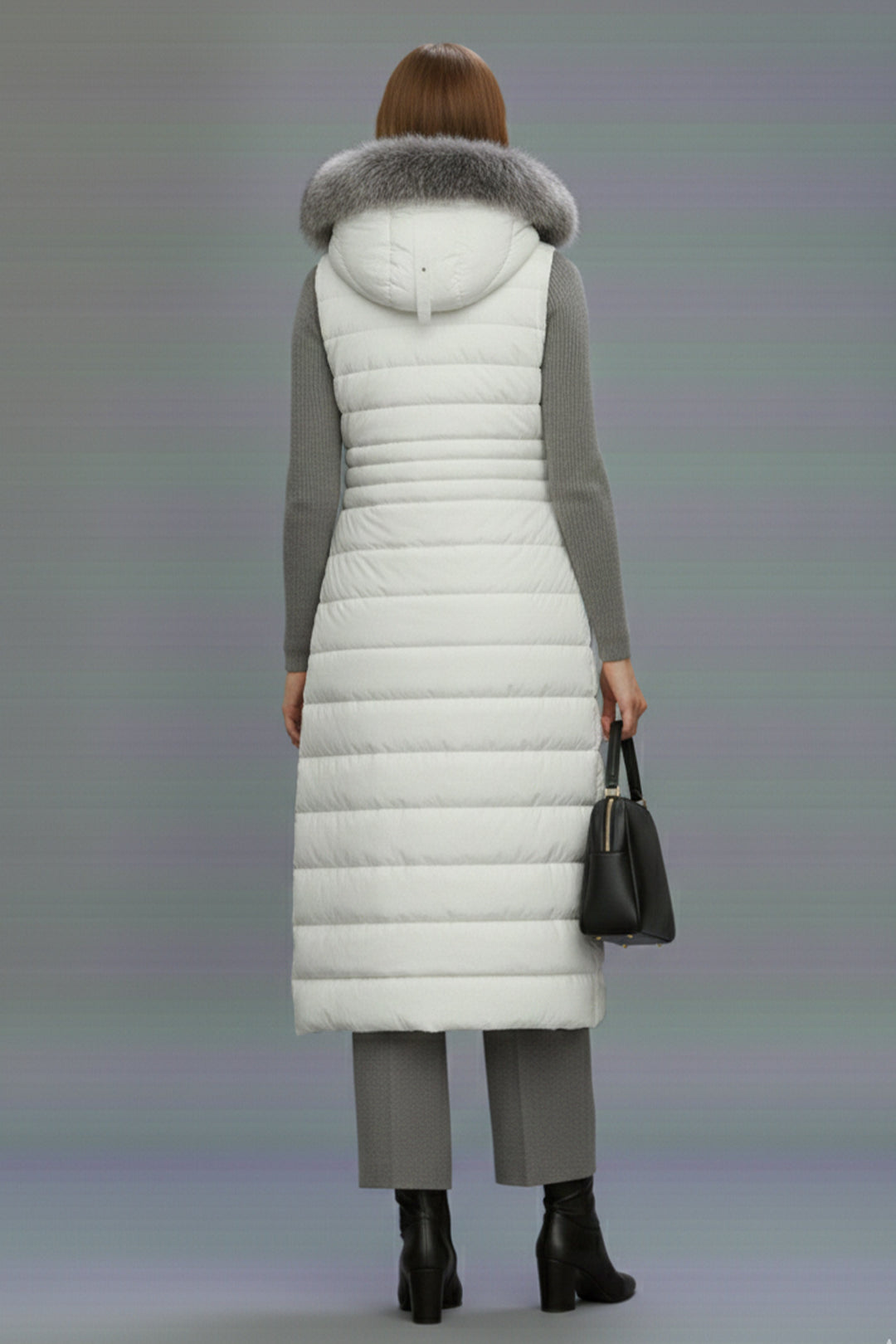 BNG Women Long Inflatable Vest K9184 White - Albany