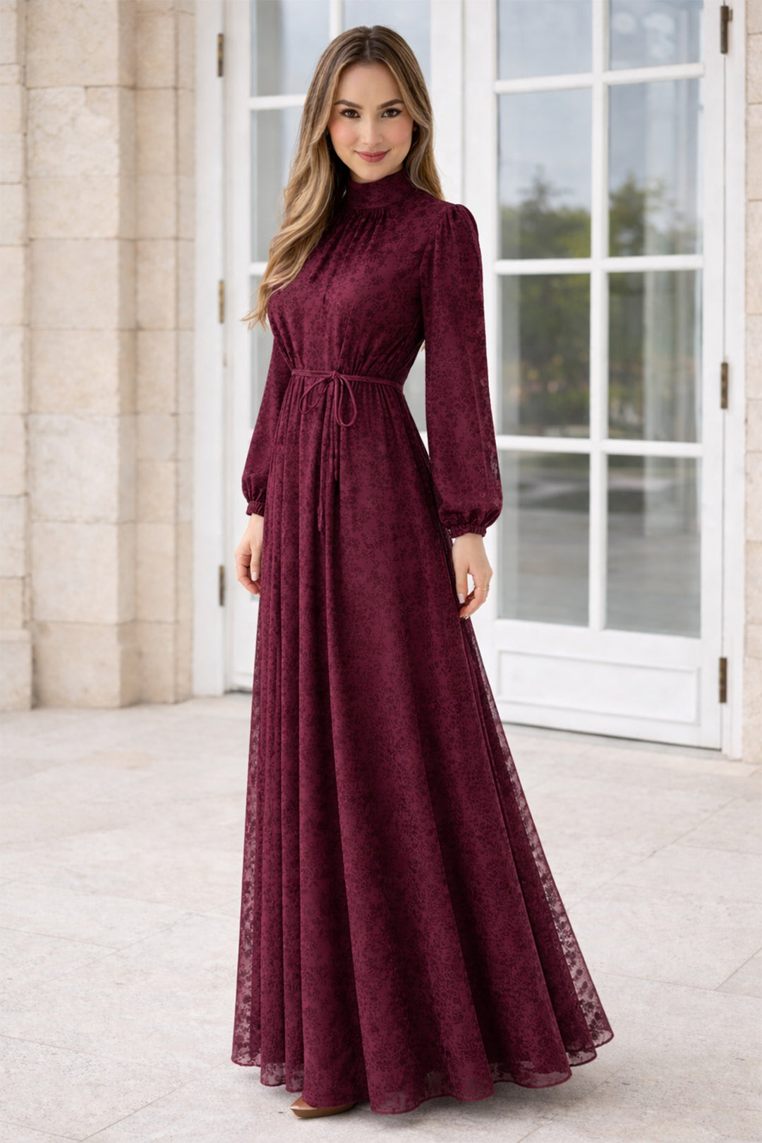 BNG Women Danteli Elbise K2727 Bordo - St. Louis Park