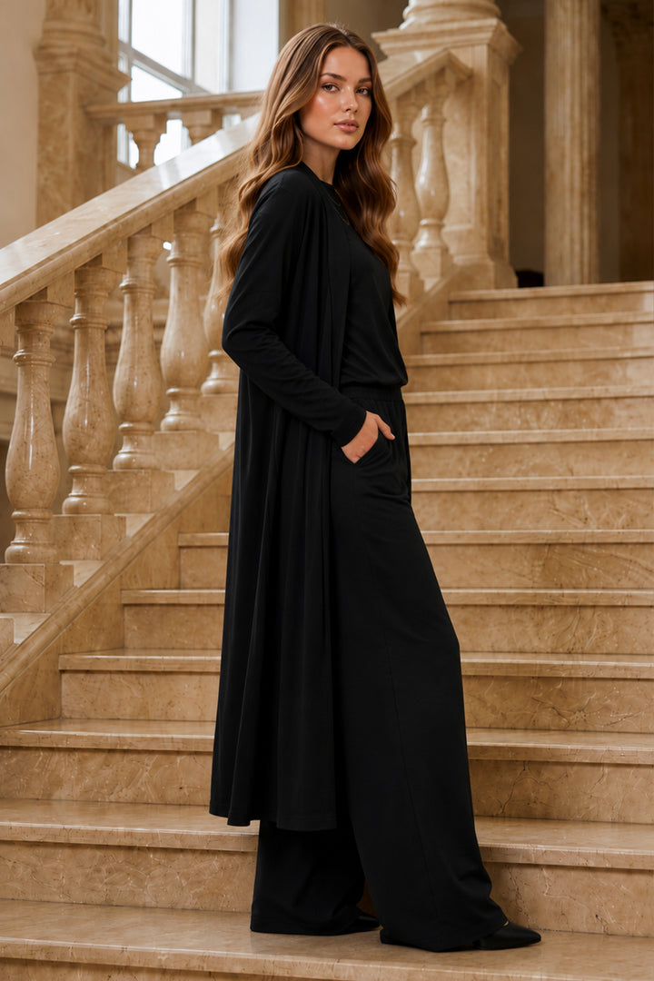 BNG Women Lü Abaya Takım M5319 Siyah - León