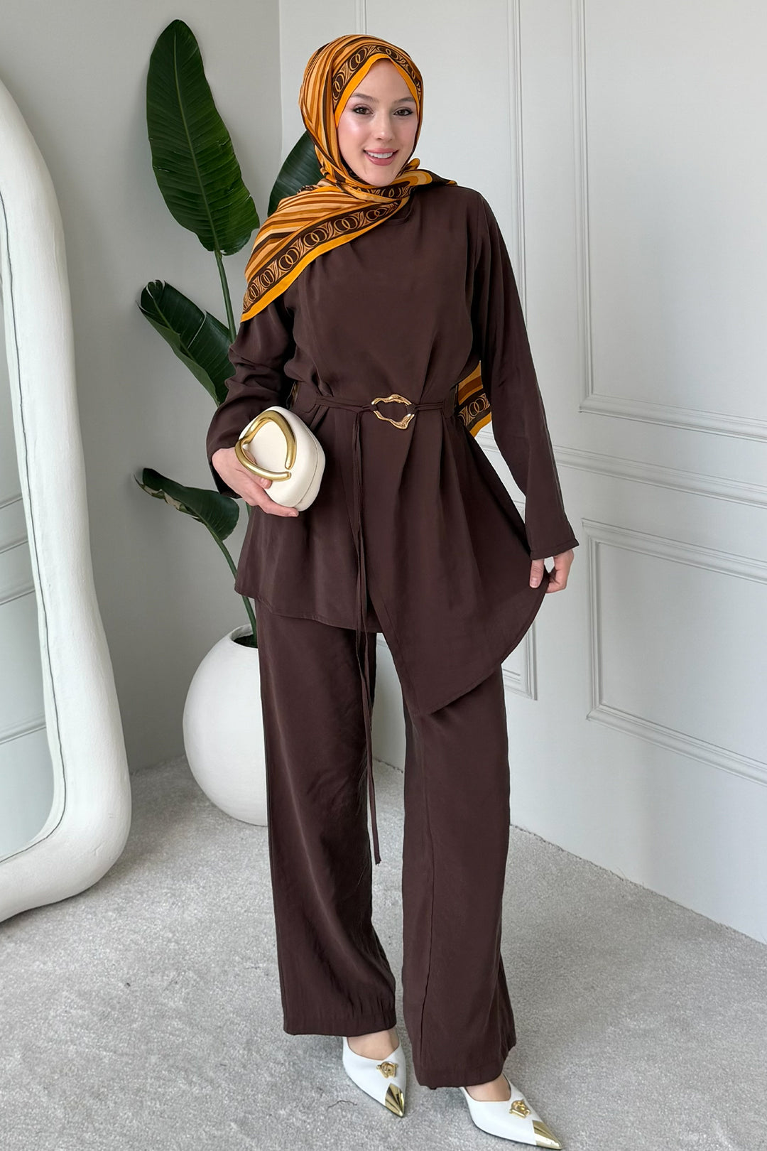 BNG Women Tokalı İkili Takım M3004 Kahverengi - San Juan Capistrano