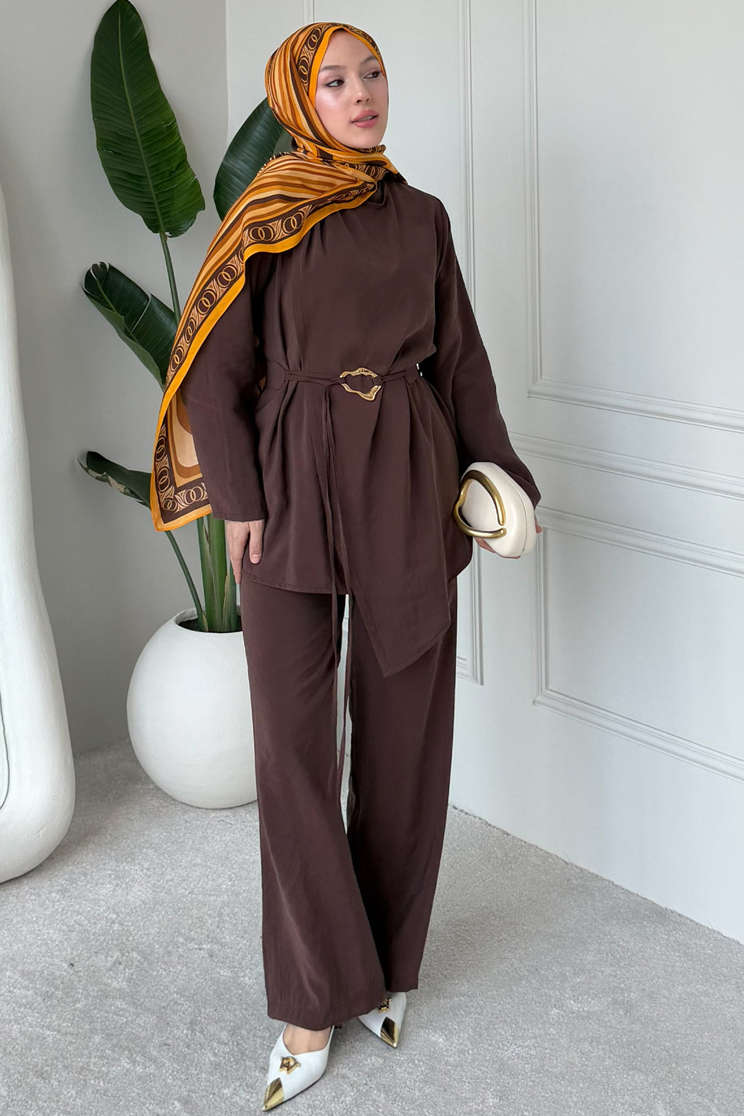 BNG Women Tokalı İkili Takım M3004 Kahverengi - San Juan Capistrano
