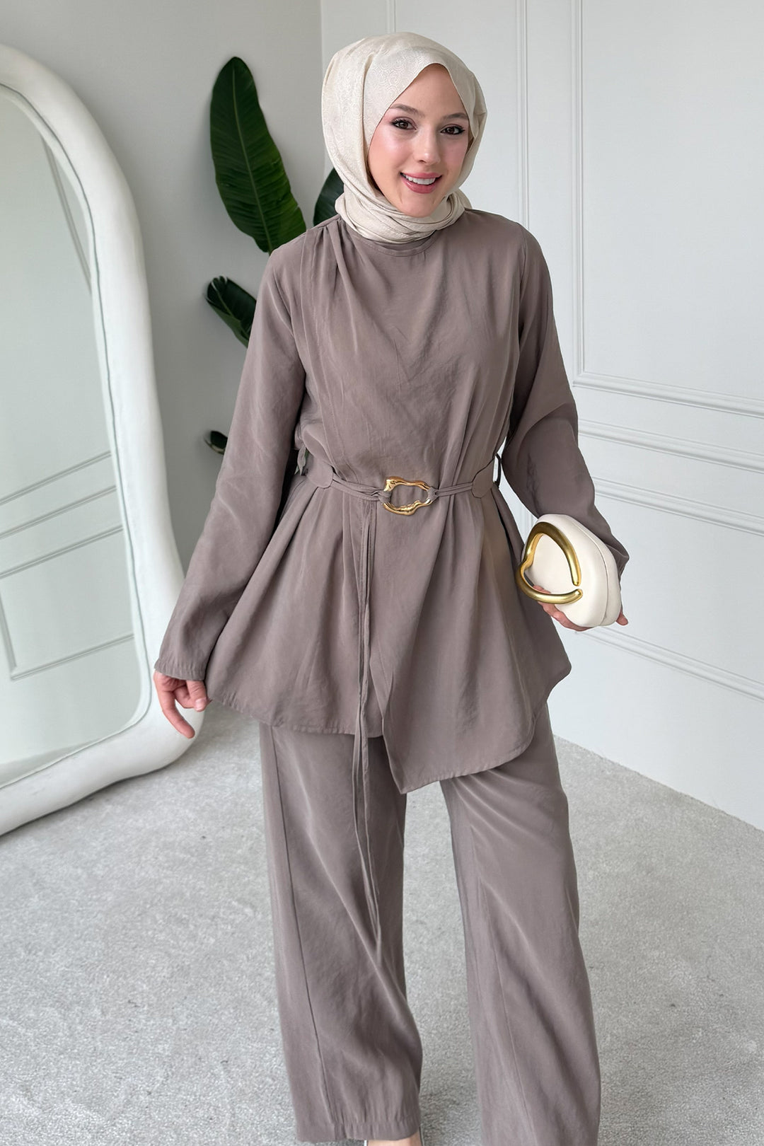 BNG Women Tokalı İkili Takım M3004 Vizon - Modesto